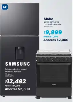 Sam's Club Mabe Estufa con horno con freidora de aire oferta