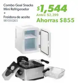 Sam's Club Combo Goal Snacks Mini Refrigerador + Freidora de aceite oferta