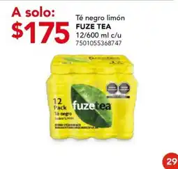 City Club fuzetea Té negro limón oferta