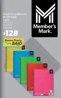 Sam's Club Member's Mark Cuaderno profesional oferta