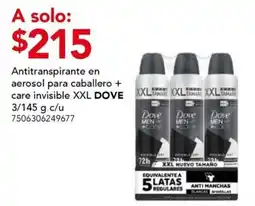 City Club Dove antitranspirante en aerosol para caballero + care invisible XXL oferta