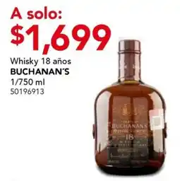 City Club buchanan's whisky 18 años oferta