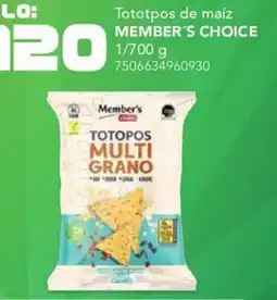 City Club Member's Choice Totopos Multi Grano oferta