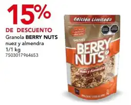 City Club Berry nuts granola nuez y almendra oferta