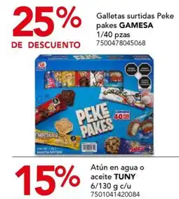 City Club Galletas surtidas Peke pakes GAMESA oferta