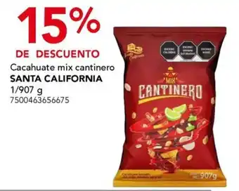 City Club Santa california cacahuate mix cantinero oferta
