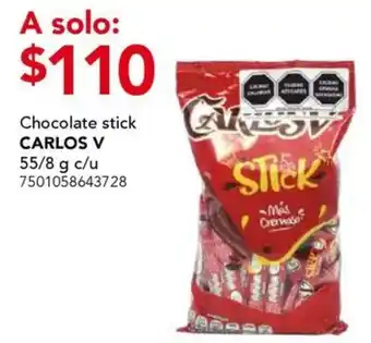 City Club Carlos V Chocolate stick oferta