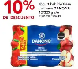 City Club Danone yogur bebible fresa manzana oferta
