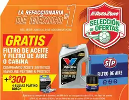 AutoZone Valvoline Filtro de Aceite y Filtro de Aire o Cabina oferta