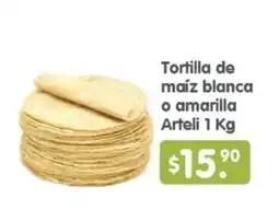Arteli Arteli tortilla de maíz blanca o amarilla oferta