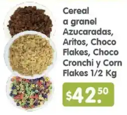 Arteli Cereal a granel Azucaradas, Aritos, Choco Flakes, Choco Cronchi y Corn Flakes oferta
