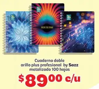 Soriana Mercado Sazz cuaderno doble arillo plus profesional oferta