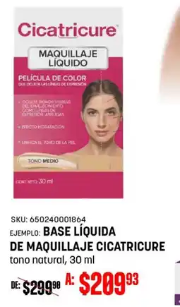 Woolworth Cicatricure de maquillaje tono natural oferta