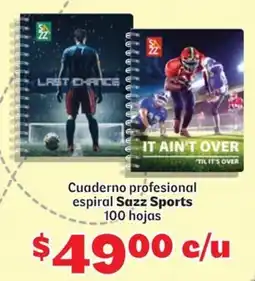 Soriana Mercado Sazz Sports Cuaderno profesional espiral oferta