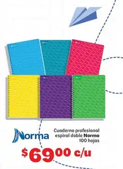 Soriana Mercado Norma cuaderno profesional espiral doble oferta