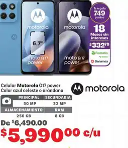 Soriana Mercado Motorola moto g17 power oferta