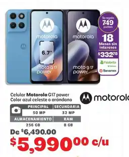 Soriana Mercado motorola moto g17 power oferta