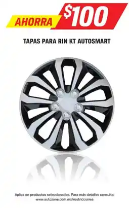 AutoZone Autosmart tapas para rin kt oferta