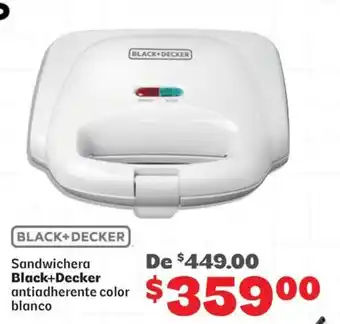 Soriana Mercado Black+Decker sandwichera antiadherente color blanco oferta