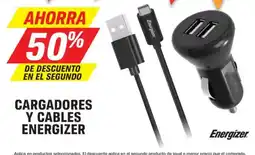 AutoZone Energizer cargadores y cables oferta
