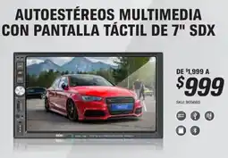 AutoZone Sdx autoestéreos multimedia con pantalla táctil de 7" oferta