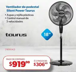 Ofix taurus ventilador de pedestal silent power taurus oferta