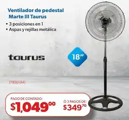 Ofix Taurus Ventilador de pedestal Marte III oferta