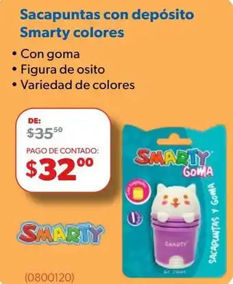 Smarty sacapuntas con depósito colores