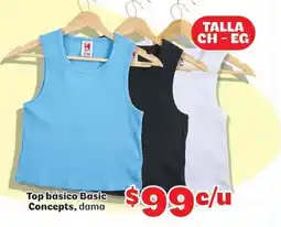 Soriana Mercado Concepts Top básico Basic dama oferta