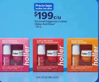 Holler kit travel fragancia y crema holler and glow