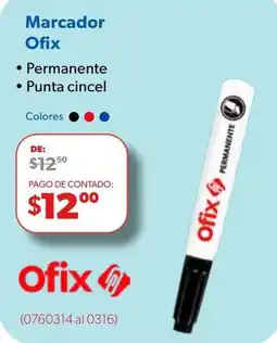 Ofix Ofix Marcador Permanente Punta Cincel oferta