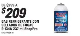 AutoZone ShopPro gas refrigerante con sellador de fugas r-134a oferta