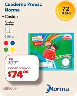 Ofix Norma Cuaderno Preesc oferta
