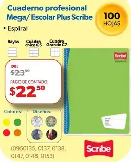 Ofix Scribe Cuaderno profesional Mega/ Escolar Plus oferta