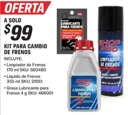 AutoZone Shop pro kit para cambio de frenos oferta