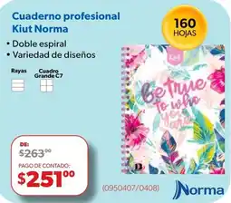 Ofix Kiut Norma Cuaderno profesional oferta