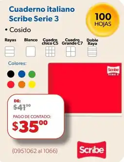 Ofix Scribe Cuaderno italiano Serie 3 oferta