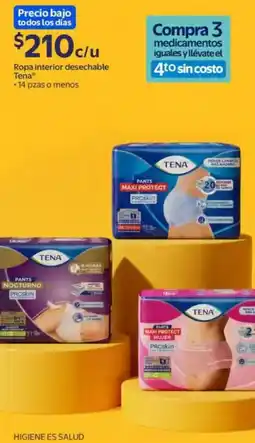 Walmart Tena ropa interior desechable oferta