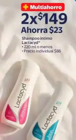 Walmart Lactacyd shampoo intimo oferta