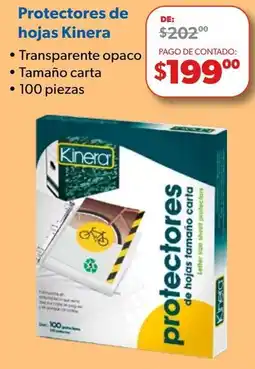 Ofix Kinera protectores de hojas tamaño carta oferta
