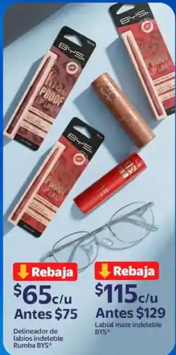 Walmart BYS Delineador de labios indeleble Rumba oferta