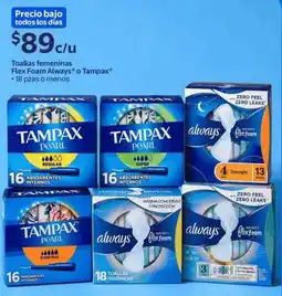 Walmart Express Flex foam always o tampax toallas femeninas oferta
