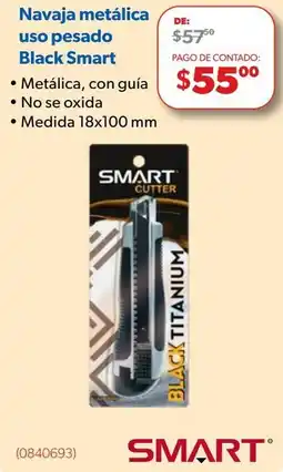 Ofix Smart navaja metálica uso pesado black smart oferta