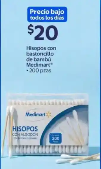 Walmart Medimart hisopos con algodón oferta