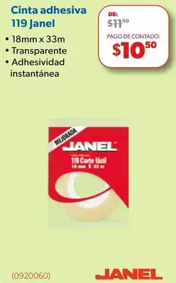 Ofix Janel cinta adhesiva 119 oferta