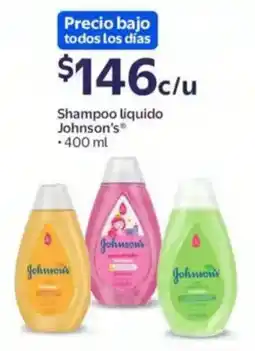 Walmart Johnson's Shampoo liquido oferta