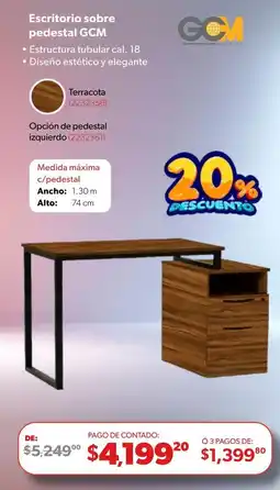 Ofix GCM Escritorio sobre pedestal oferta