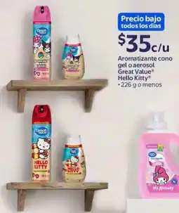 Walmart Hello kitty great value aromatizante cono gel o aerosol oferta