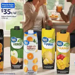 Walmart Express Great value jugo verde oferta
