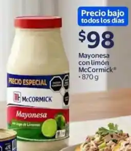 Walmart McCormick Mayonesa con limón oferta